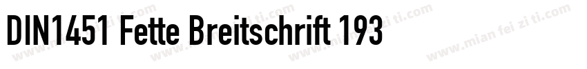 DIN1451 Fette Breitschrift 1936字体转换